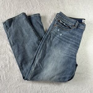 Daze Repreve Women's Jeans Distressed Medium Wash  Size 31 Straight Leg Stretch